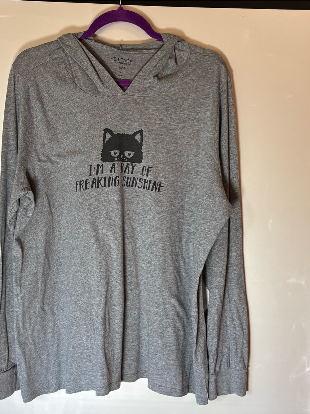 torrid Gray Cat Graphic Hoodie long sleeve